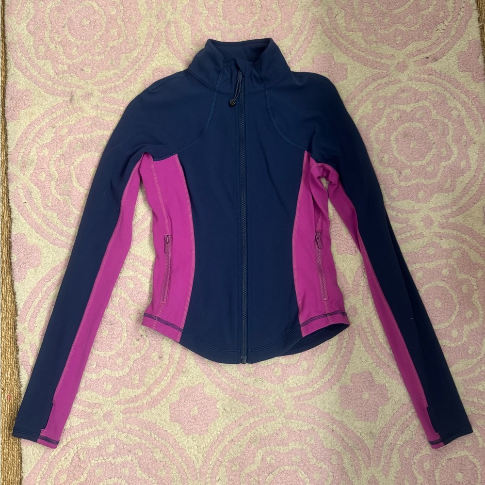 Athleta Blue and Pink Zip-Up Jacket